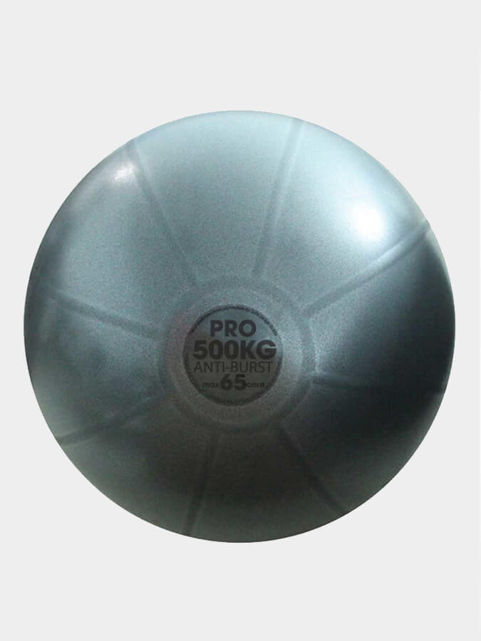 Yoga Mad 500Kg Heavy Duty Professional Swiss Exercise Ball 65cm - Graphite Color for Home Gym, Pilates & Yoga Workouts
