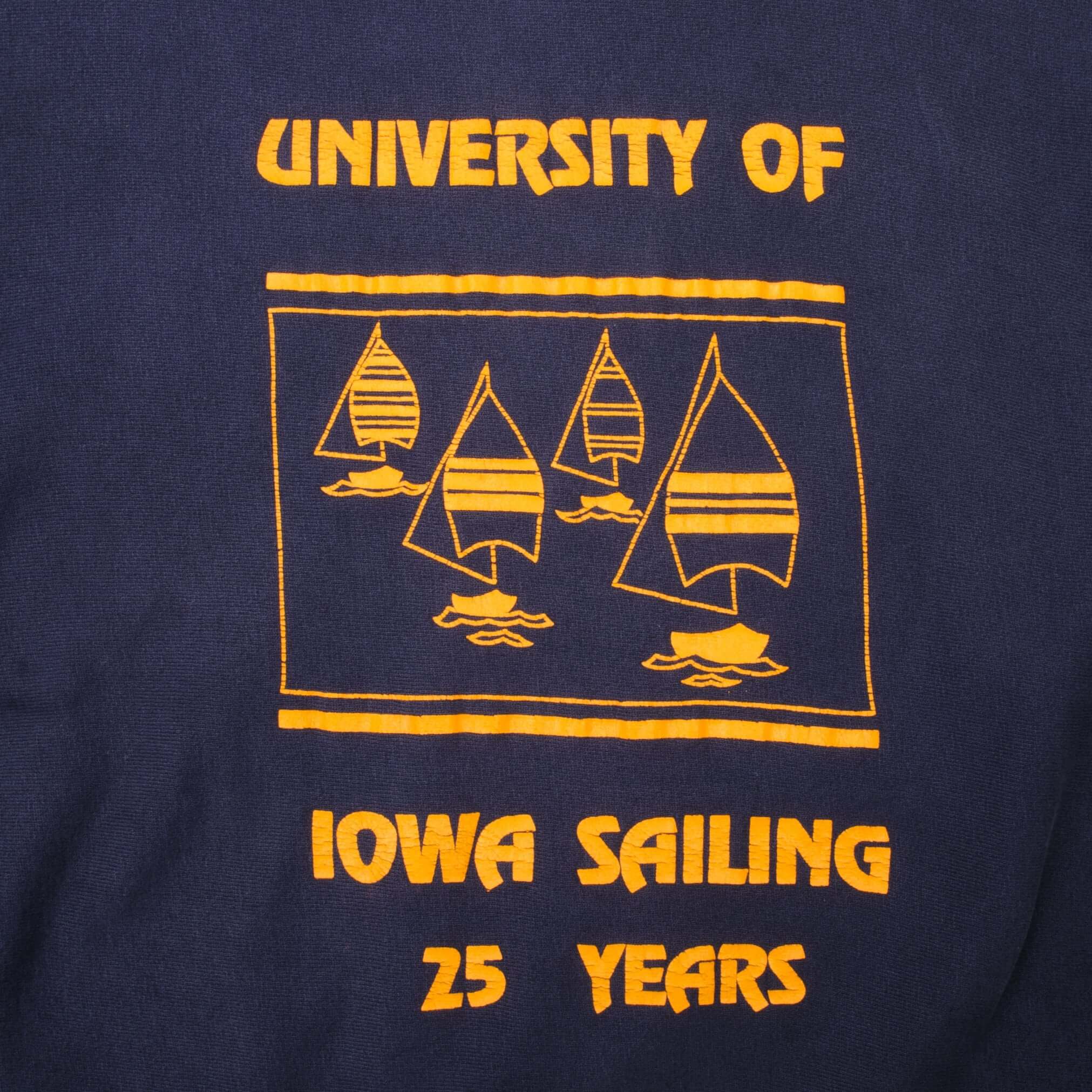 Vintage Champion Reverse Weave University of Iowa Sweatshirt 1980s Large - Made in USA - Retro College Style for Casual Wear & Sports Fans