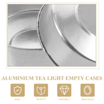 ARTIBETTER 500pcs Silver Aluminum Tea Light Tins - Empty Candle Containers for DIY Candle Making, Wedding Decor, Party Favors & Home Aromatherapy Supplies