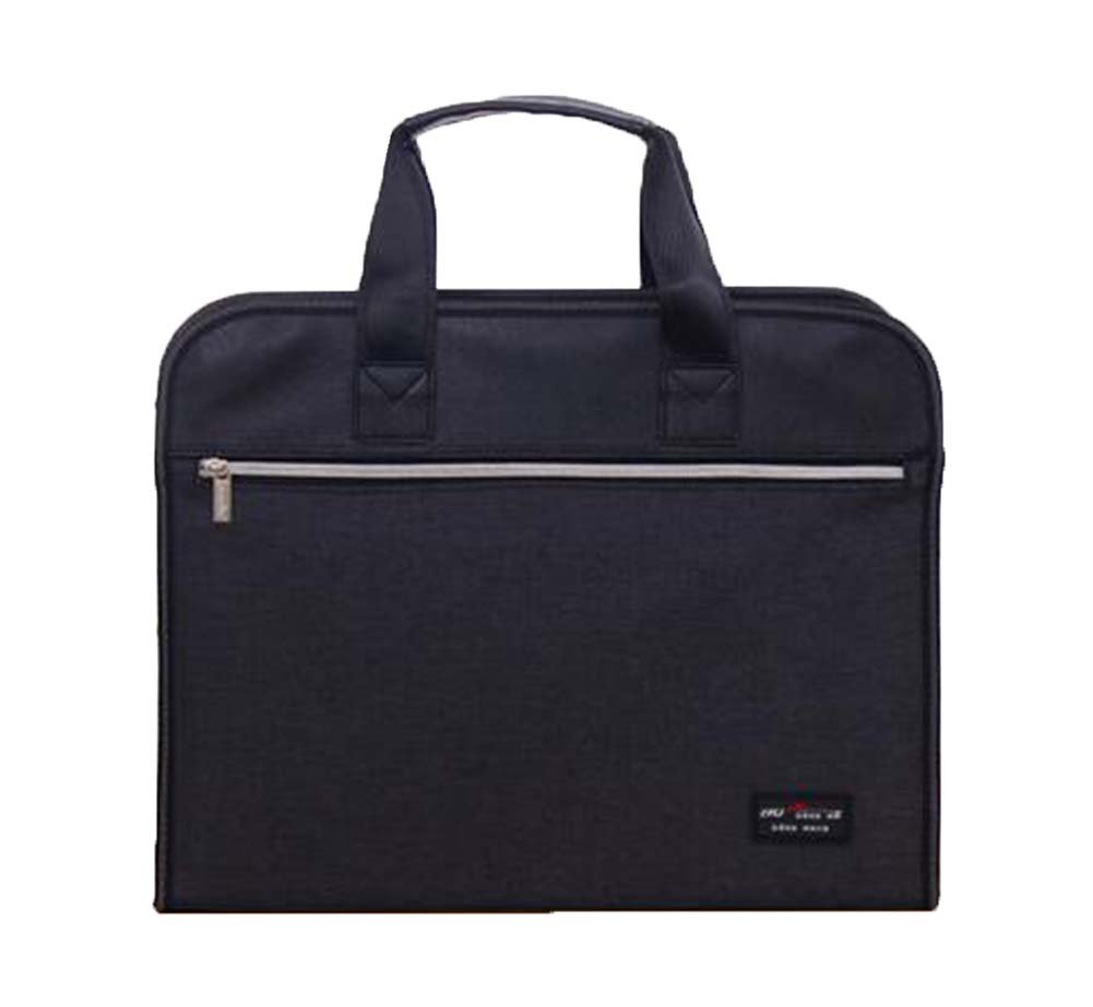 Portable Document Bag with Zipper - Multi-Layered Waterproof File Organizer for Office, School & Travel - Black (4-Pack) - Perfect for Business Professionals, Students & Commuters