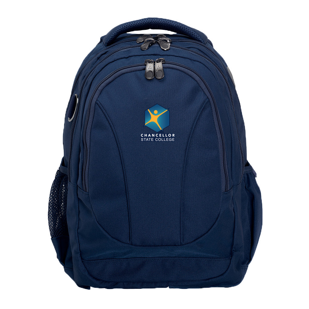 Chancellor State College Anatomic Tuff Pack Large 39L Backpack - Durable Navy Blue School Backpack for College Students, Hiking & Outdoor Activities