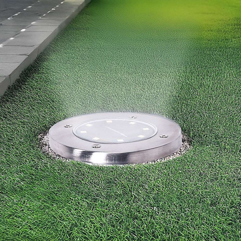 12 Pack Solar Powered LED In-Ground Lights - Waterproof Outdoor Landscape Lighting for Garden, Deck, Pathway, Driveway & Yard - Energy Efficient Solar Path Lights for Nighttime Safety & Ambience