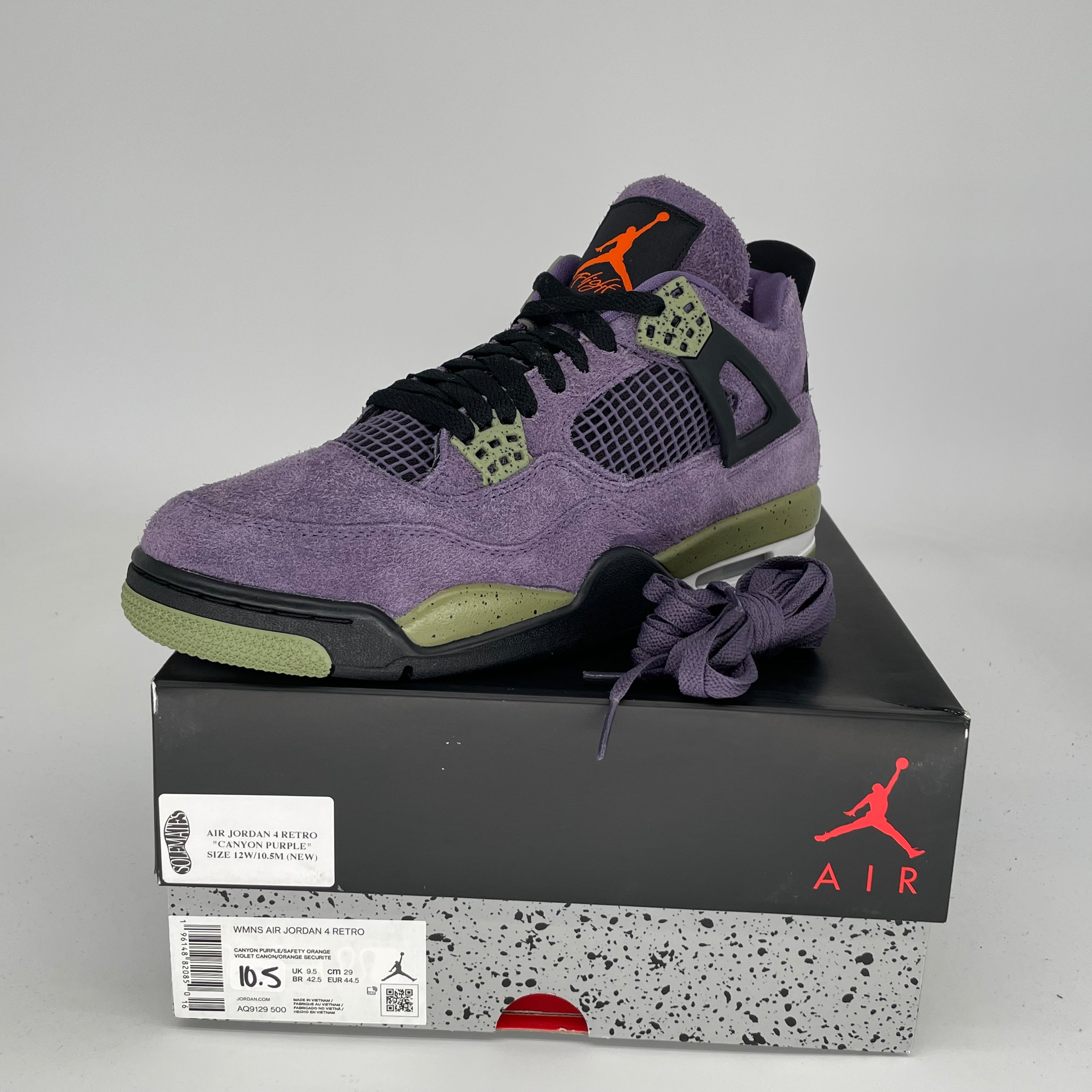 AIR JORDAN 4 CANYON PURPLE Women's Basketball Shoes Size 10.5/12W AQ9129-500 - Perfect for Streetwear, Sneaker Collection & Casual Fashion
