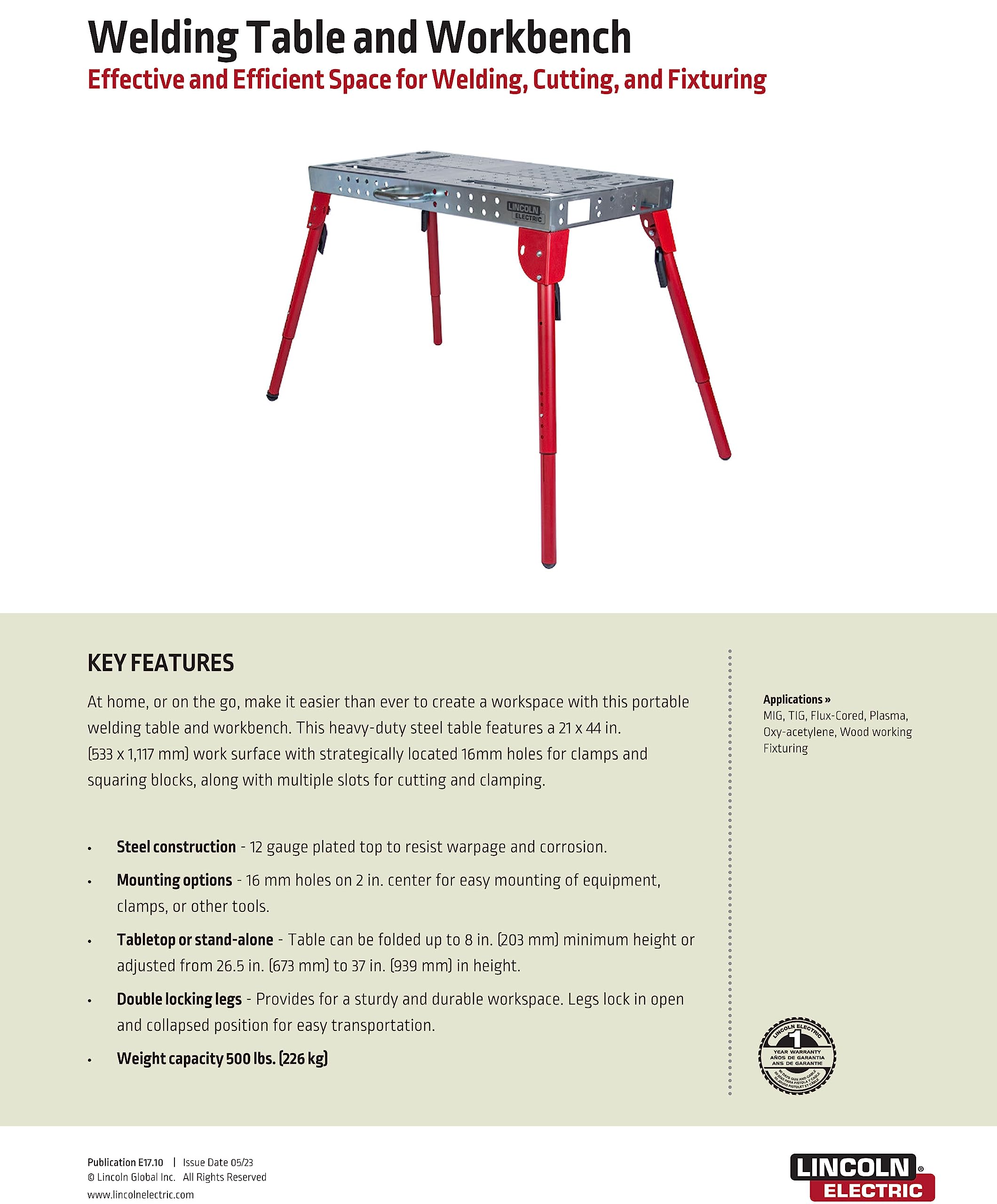 Lincoln K5334-1 Portable Welding Table - 21