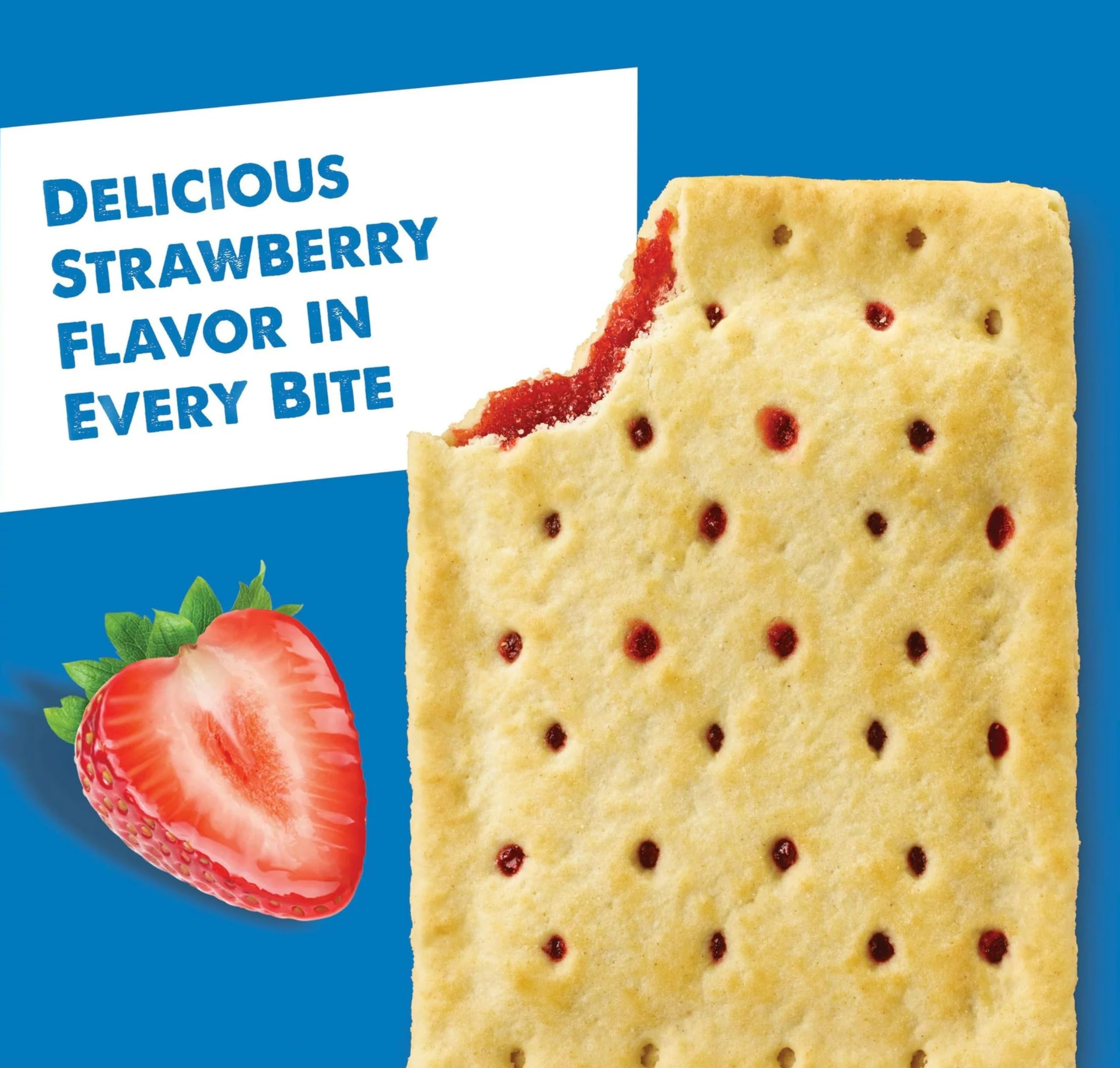 Unfrosted Strawberry Pop-Tarts (32 Count) - 2 Box Value Pack | Kids Snack for School, Office, Home | Perfect for Breakfast, Lunch Boxes & After-School Treats