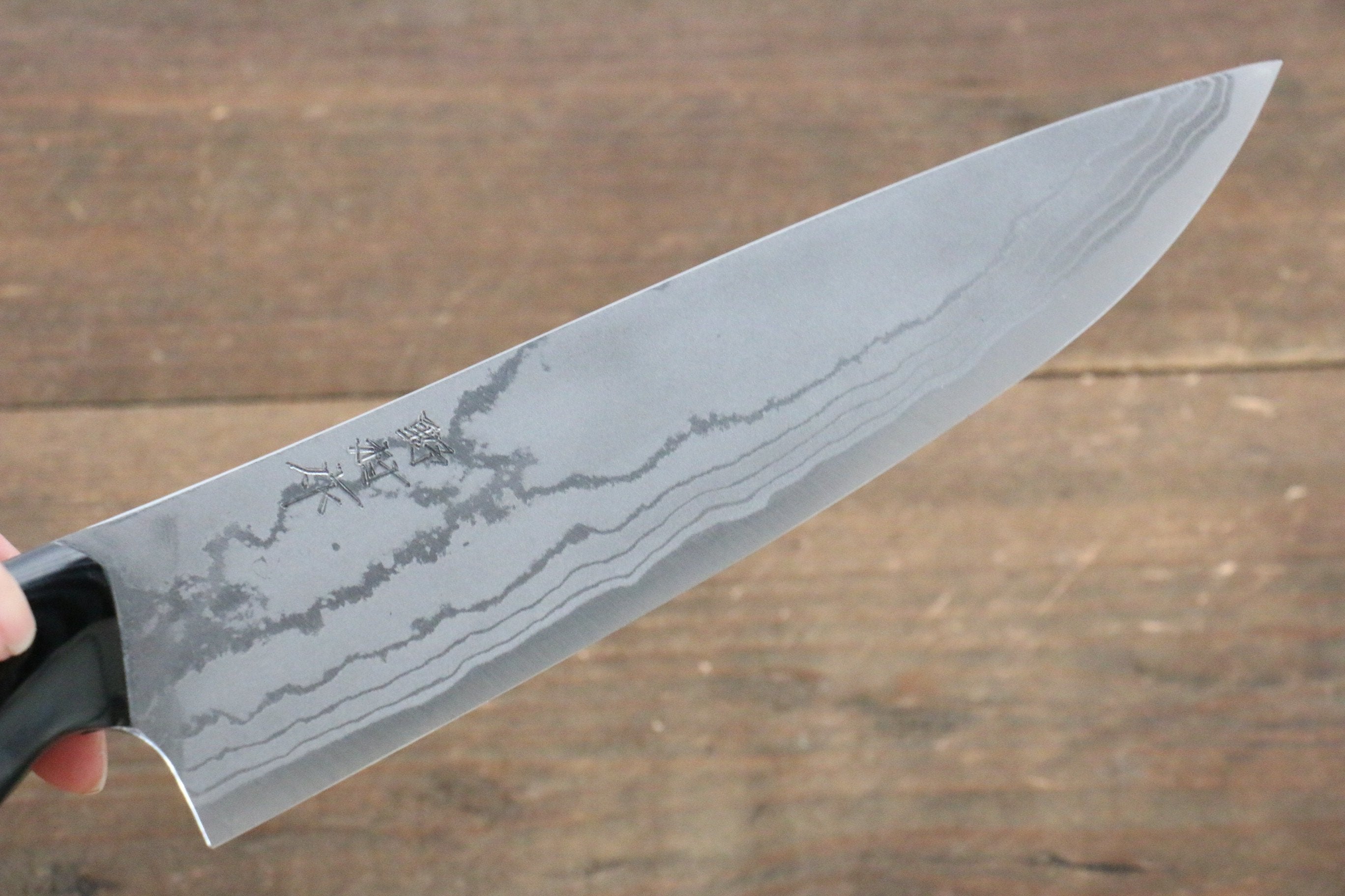 Premium Kazuo Nomura White Steel No.2 Damascus Gyuto Chef Knife 180mm with Durable Micarta Handle - Perfect for Sushi, Meat Slicing & Professional Kitchen Use