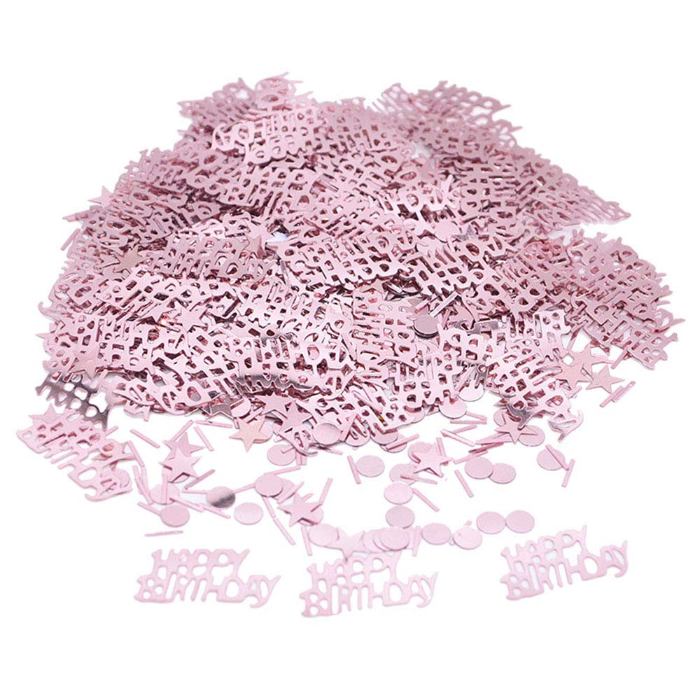 Rose Gold Happy Birthday Confetti for Party Decorations - Elegant Table Scatter for Birthday Celebrations, Baby Showers & Wedding Receptions - Perfect Party Supplies for Festive Events