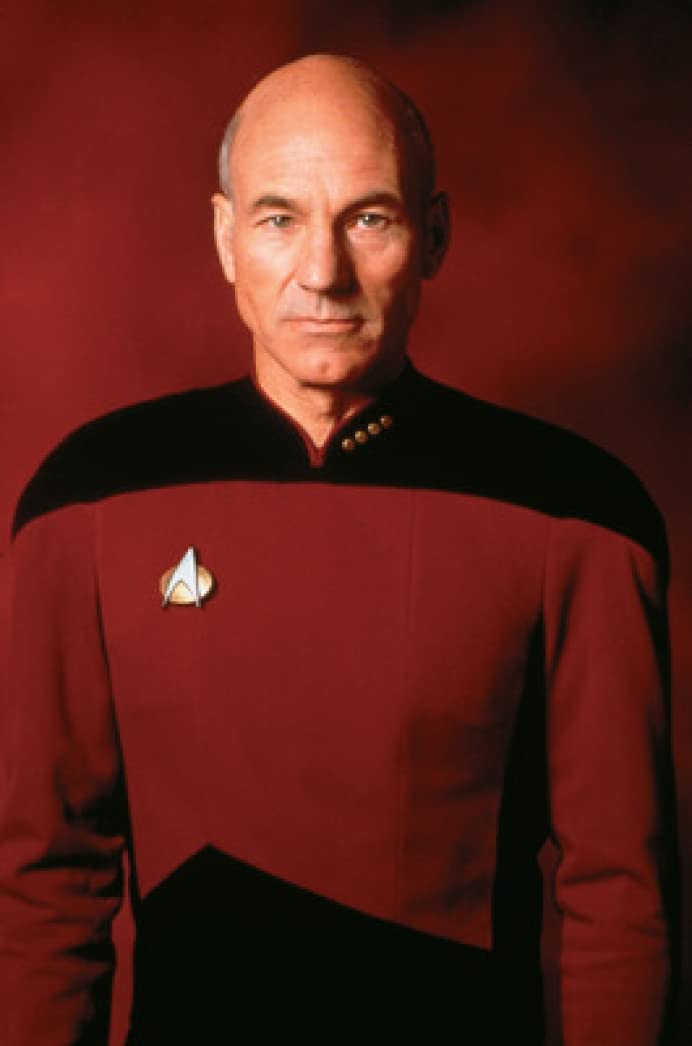 Patrick Stewart - 24x36 Premium Poster Print #PEAG725505 | Star Trek Wall Art, Home Theater Decor, Gift for Sci-Fi Fans