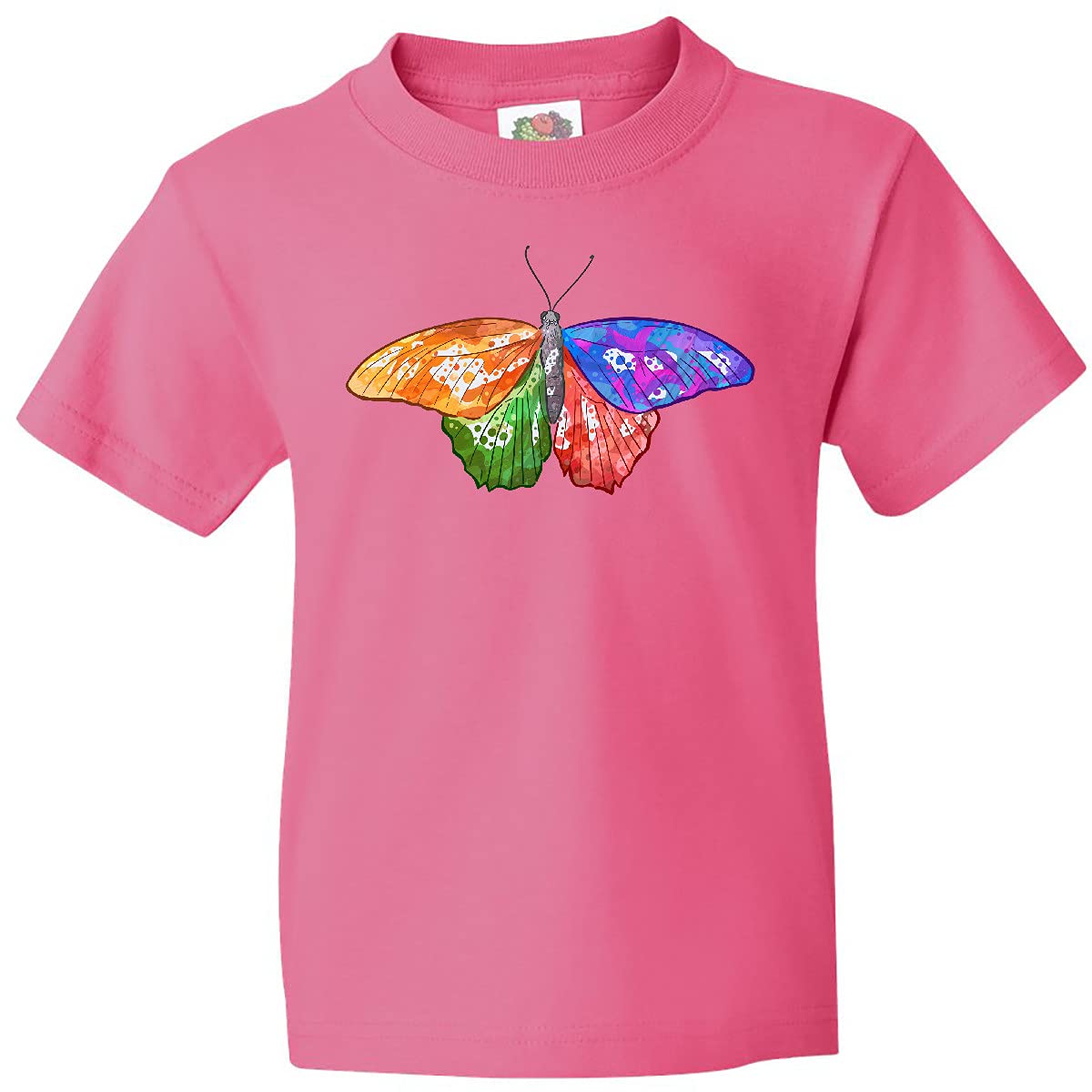 Inktastic Artistic Butterfly Youth T-Shirt - Cute Butterfly Graphic Tee for Girls - Perfect for School, Playdates & Summer Outfits