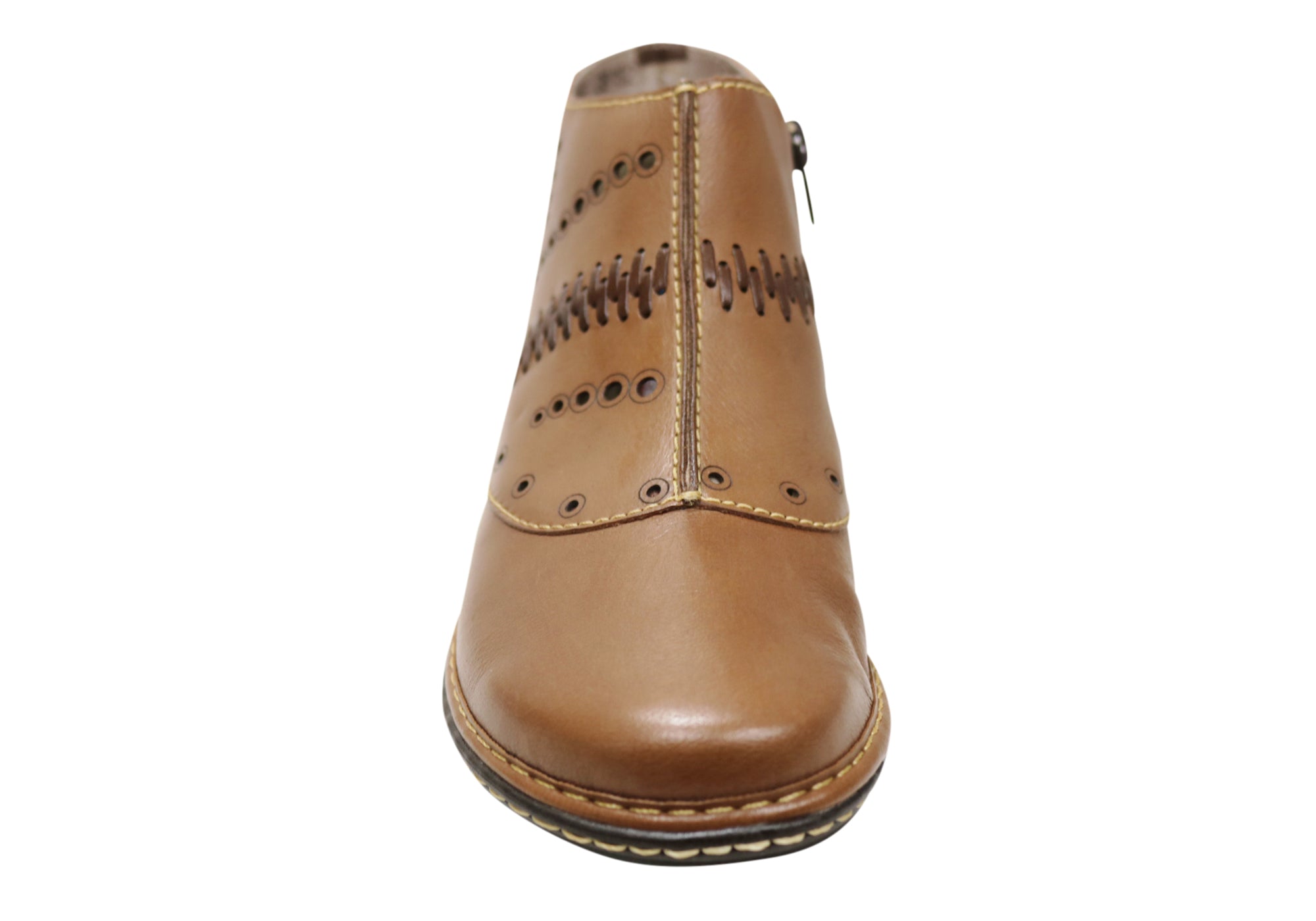 J Gean Women's Comfortable Leather Ankle Boots - Brazilian Made Casual Shoes for Walking, Work & Everyday Wear