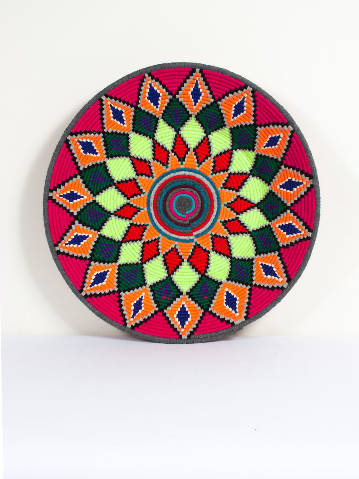 Handmade Moroccan Wool Plate No.137 - Authentic Berber Style Decorative Tray for Home Decor, Dining Table Centerpiece, and Gift Giving