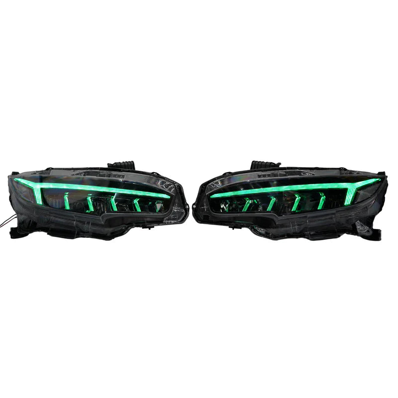 Honda Civic LED Headlights - Multicolor Flow Series for 2016-2021 Models | Upgrade Your Night Driving & Car Styling