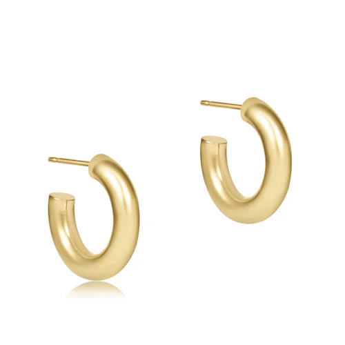Enewton 14K Gold Round Hoop Earrings 0.5 Inch - Minimalist Everyday Jewelry for Women, Perfect Gift for Birthday, Anniversary & Valentine's Day