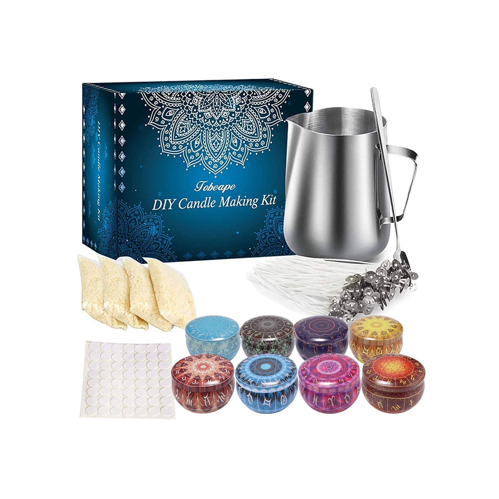 Premium DIY Candle Making Kit - Complete Handmade Craft Set with Pouring Pot, Wax, Wicks & Tools for Homemade Soy Candles - Perfect for Gifts, Home Decor, Relaxation & Aromatherapy