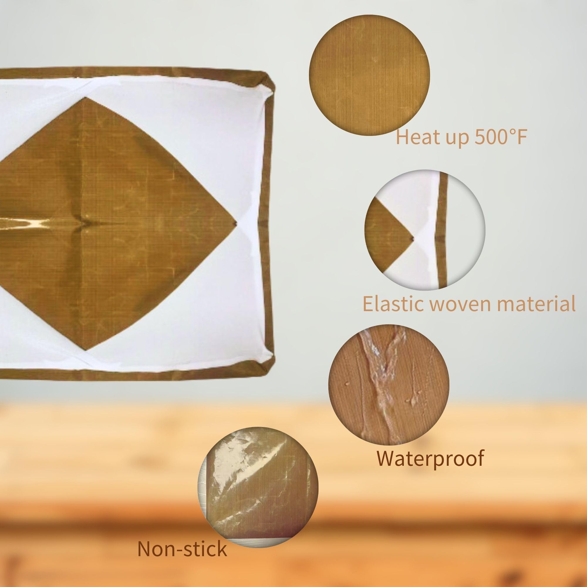 Non-Stick Teflon Sheet for Heat Press 15x15 Inch - Reusable Heat Resistant Sublimation Pressing Mat - Protect Your Heat Transfer Machine - Perfect for T-Shirts, Mugs & DIY Crafts