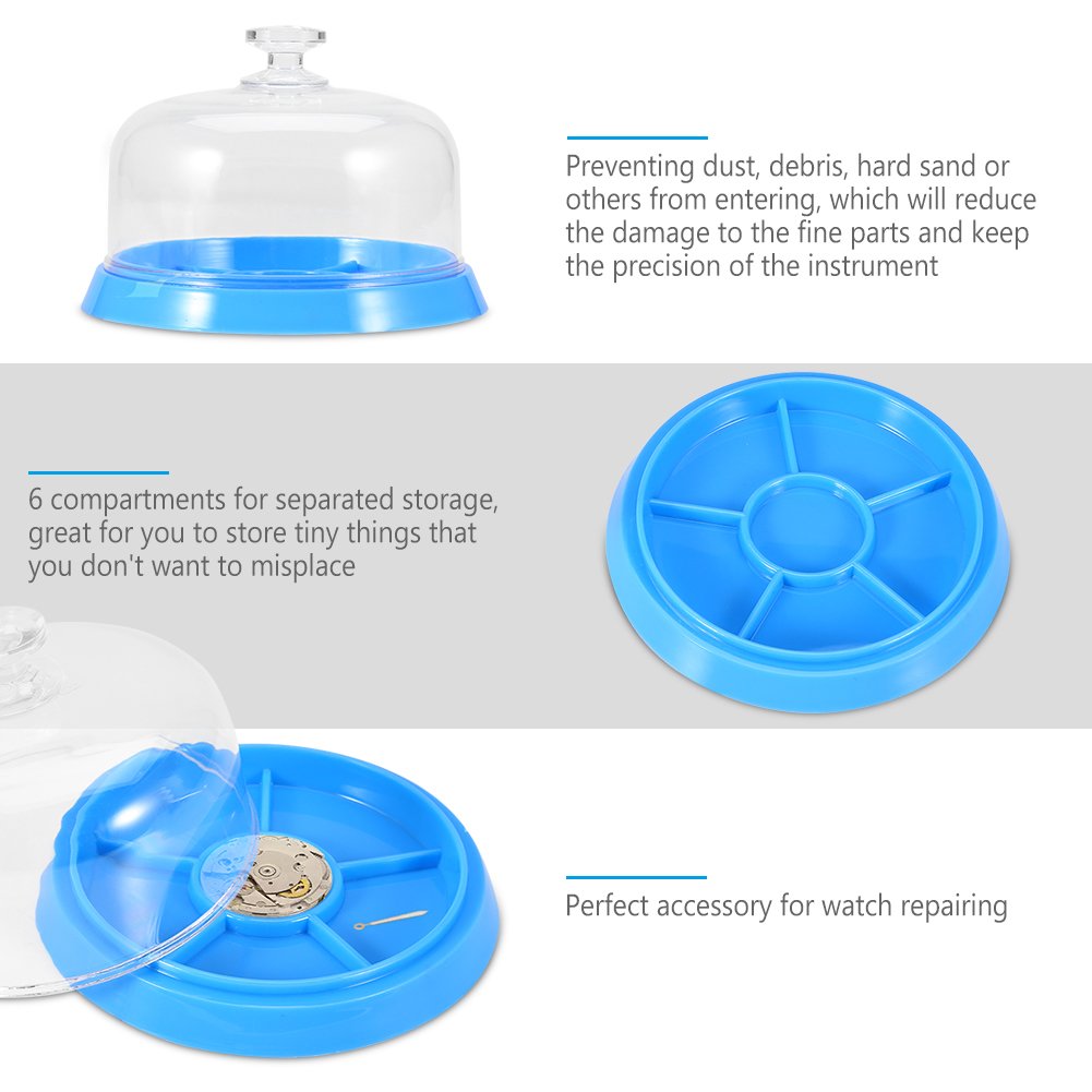 Bergeon Watch Dust Cover Tray - 6 Slots for Watch Repair & Movement Protection
