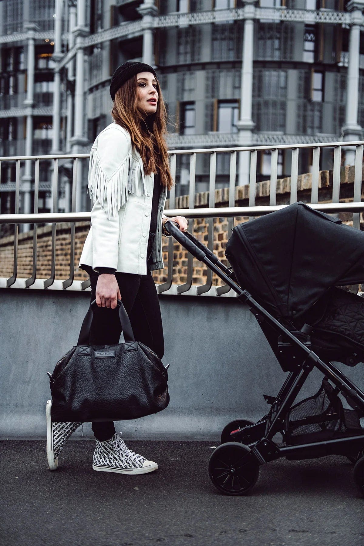 Black Baby Raf Changing Holdall Diaper Bag - 41cm Large Travel Organizer for Baby Essentials, Perfect for On-the-Go Parents & Daycare Trips