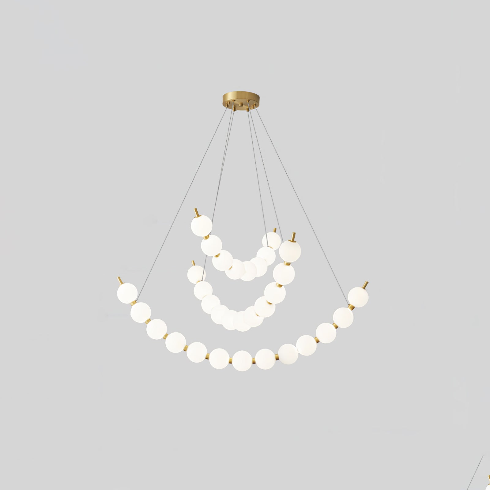 Elegant Acrylic Pearls Chandelier - Modern Crystal Ceiling Light Fixture for Dining Room, Bedroom & Living Room Decor