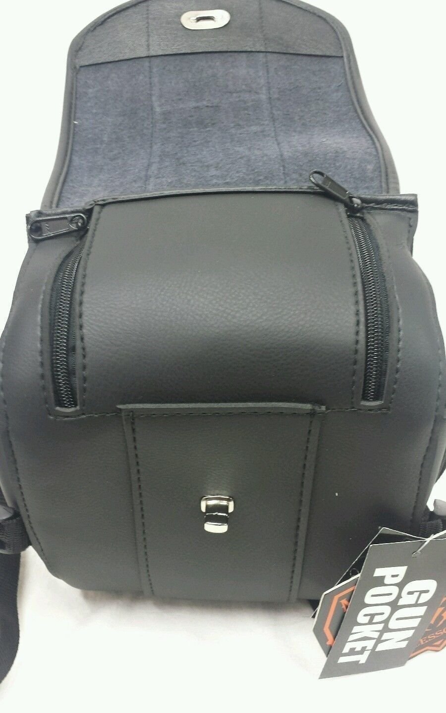 **Motorcycle Cruiser Sissy Bar Carry Bag - Black Travel Luggage for Motorbike Storage & Road Trips**