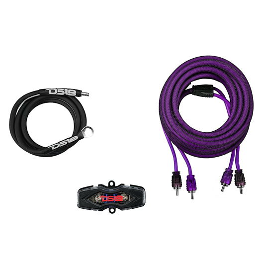8 Gauge Amplifier Wiring Kit - Purple - High Power Car Audio Installation for Subwoofers & Speakers - Perfect for DIY Car Stereo Upgrades & Professional Installations
