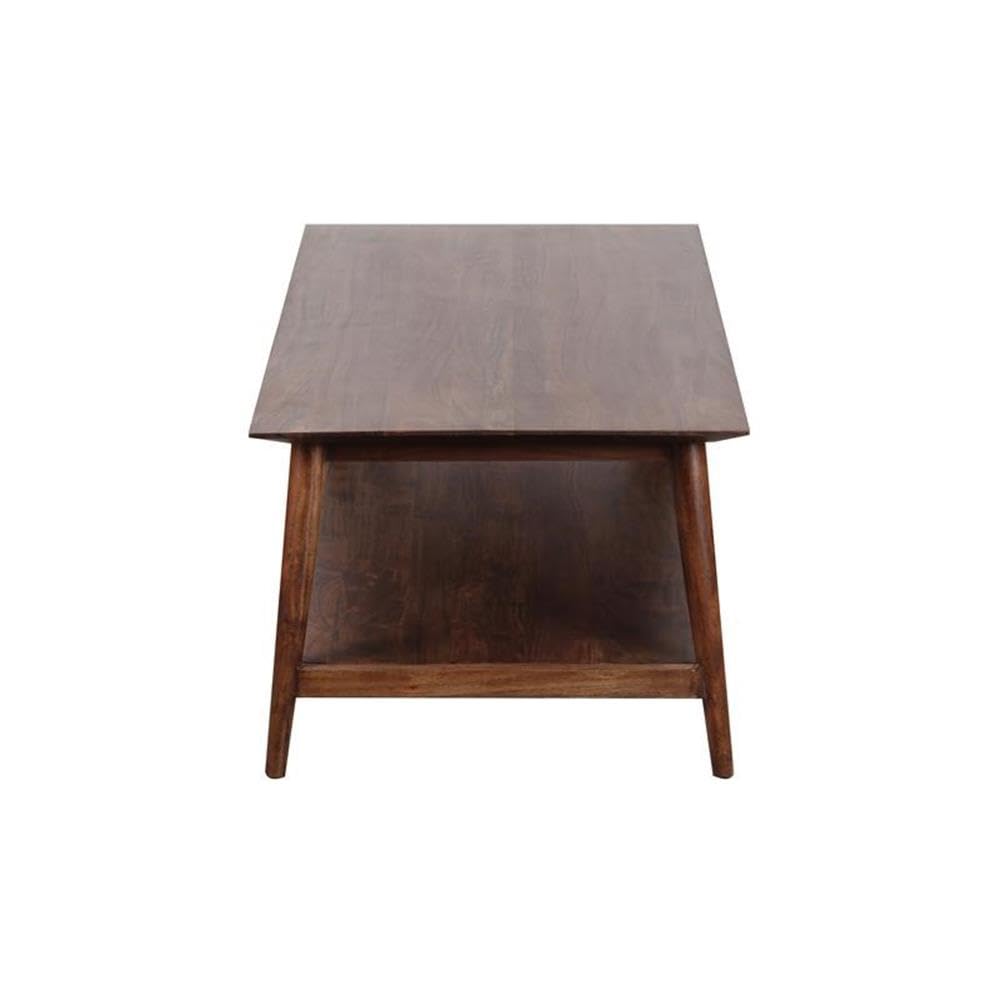 Hawthorne Collections Portola Solid Acacia Wood Coffee Table - Brown, Rustic Living Room Furniture, Perfect for Home Decor & Entertaining Guests