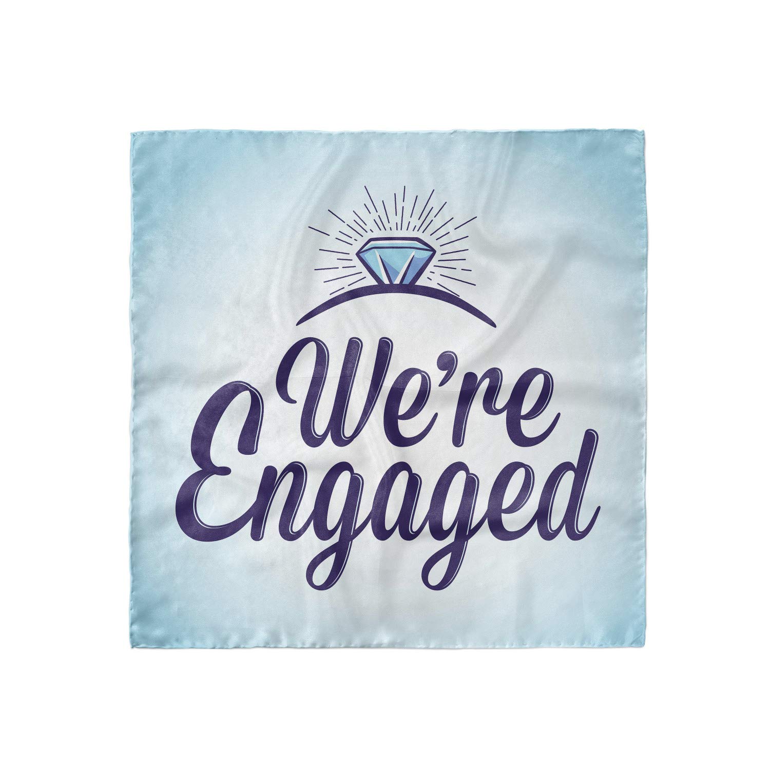 Ambesonne 'We Are Engaged' Head Scarf - Stylish Hair Wrap for Women - Perfect for Weddings, Date Nights & Special Occasions