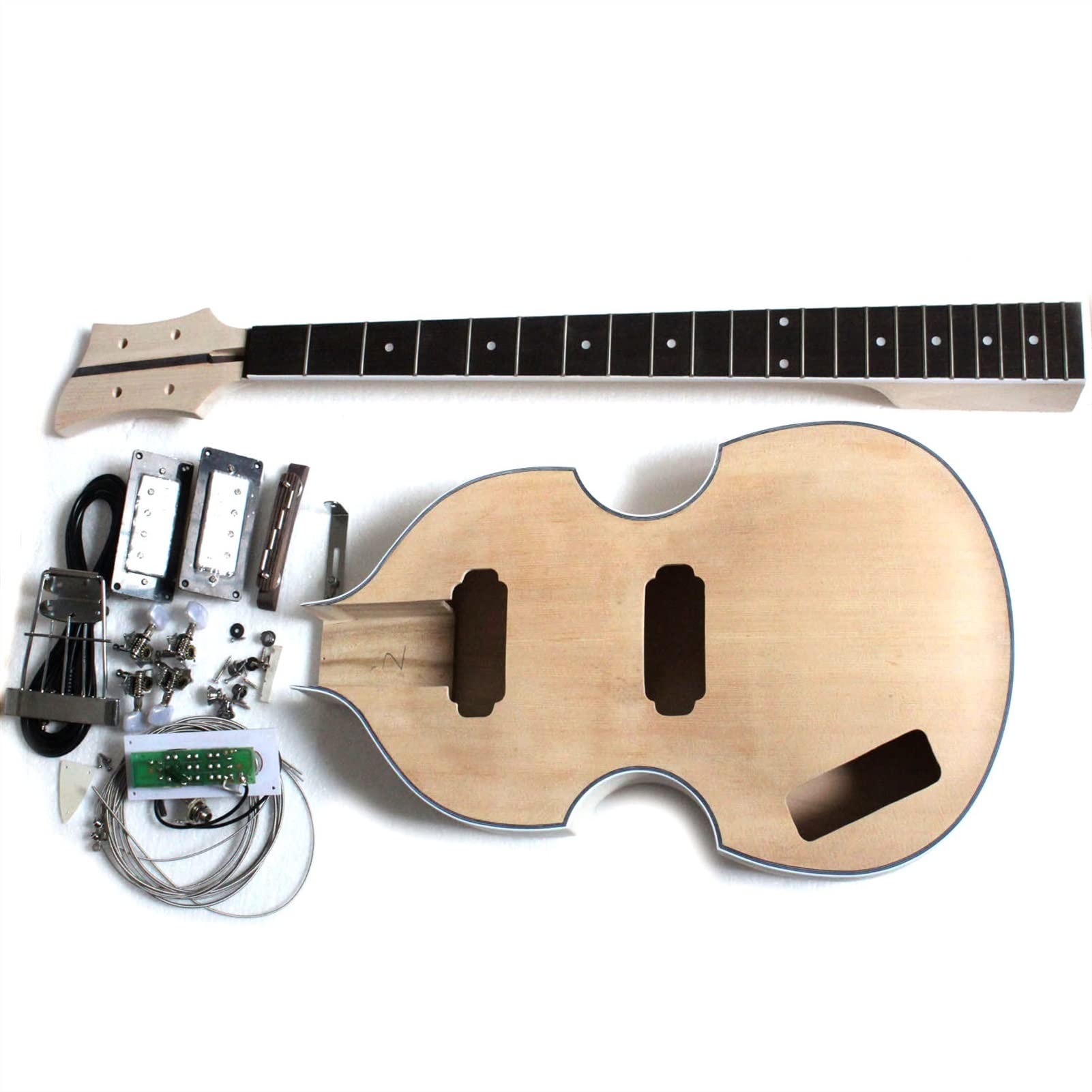 DIY Electric Bass Guitar Kit - Left Handed Build Your Own Guitar with All Parts & Hardware | Perfect for Beginners, Hobbyists & Music Lovers | Home Studio, Practice & Custom Instrument Creation