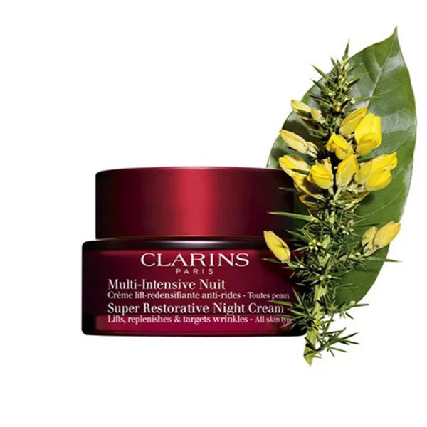 Clarins Mi Super Restorative Night Cream for Wrinkles & Firming - Anti-Aging Moisturizer for Mature Skin | Nighttime Skincare Routine for Women