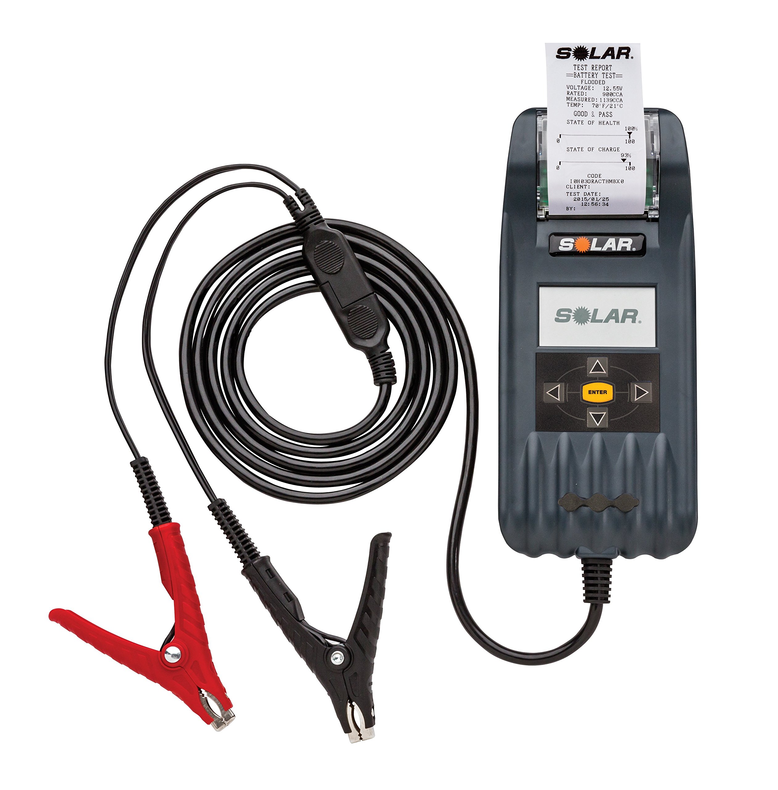 Clore Automotive BA427 Solar Electronic Battery & System Tester with Printer - USB, Software, 40-3000 CCA - Perfect for Car, Truck & RV Battery Maintenance