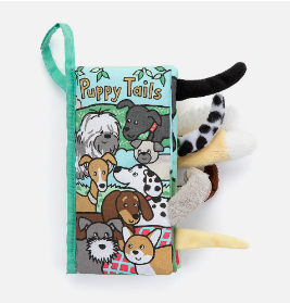 Jellycat Puppy Tail Activity Book - Interactive Soft Toy & Storybook for Babies & Toddlers - Perfect for Playtime, Learning & Sensory Development