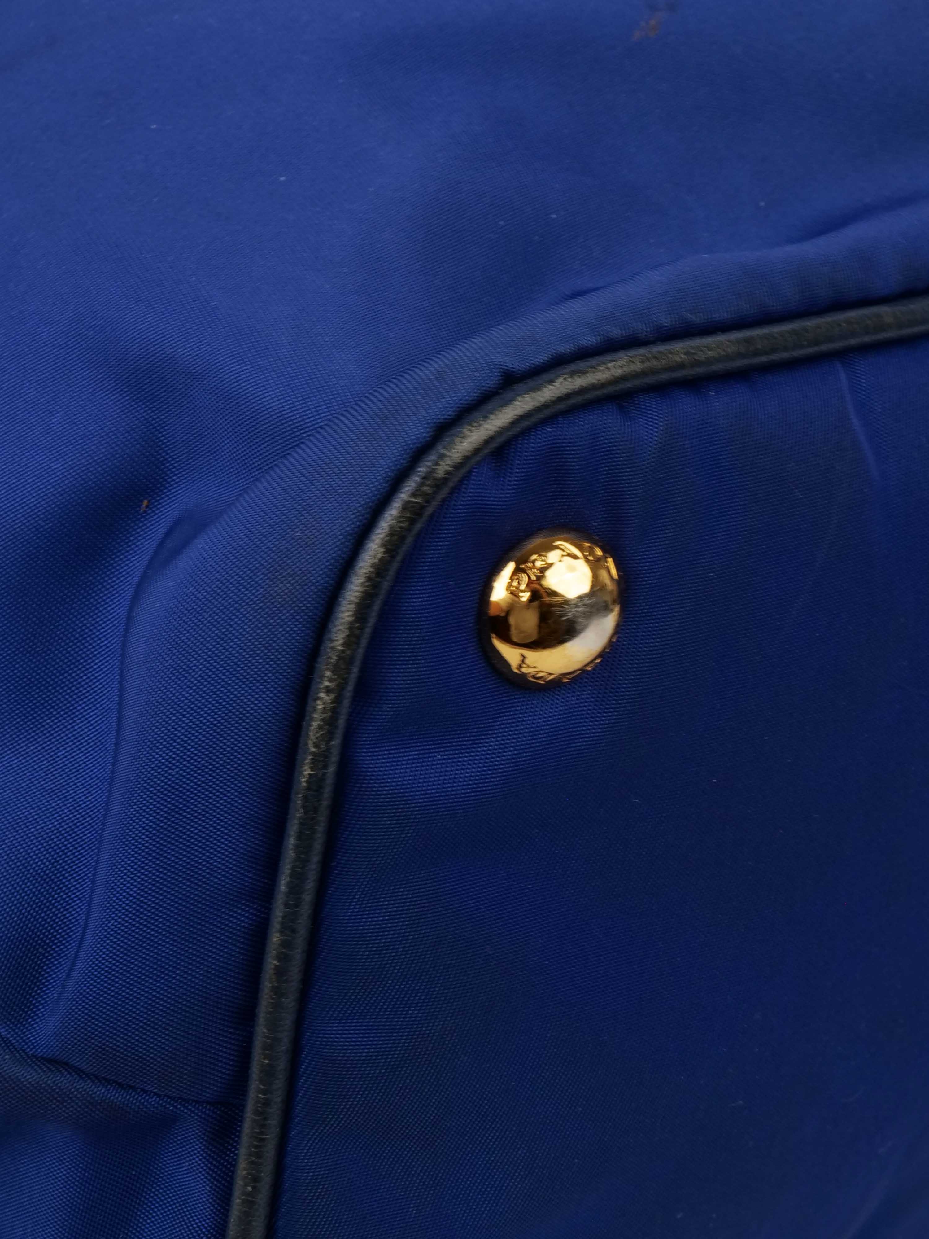 Prada Blue Nylon Tote Bag for Women - Luxury Designer Handbag for Work, Travel & Everyday Use