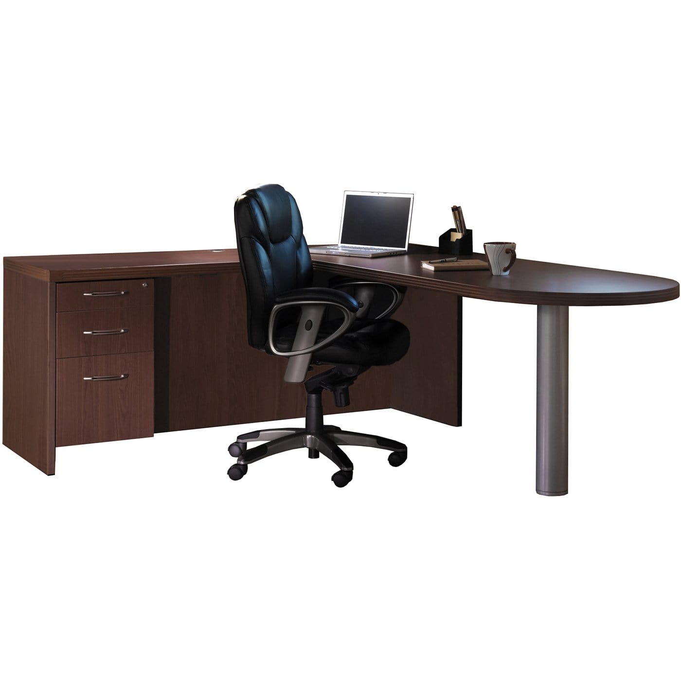 Safco Mayline Aberdeen Office Desk Set [AT11] - Modern Executive Desk for Home & Office Workspace - Perfect for Meetings, Conferences & Professional Office Setup