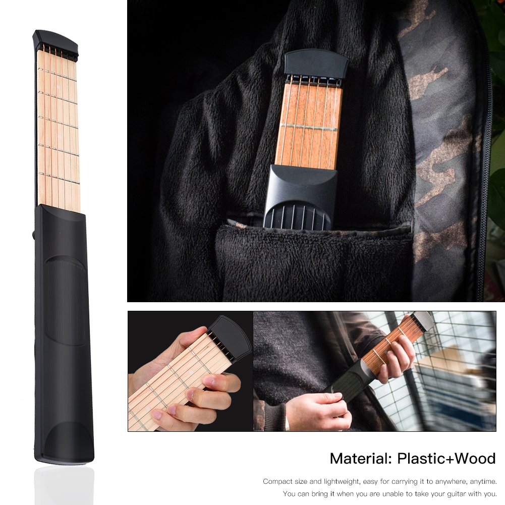 Portable Left-Handed Guitar Practice Neck - Lightweight Pocket-Sized Fretboard Trainer for Beginners & Musicians | Perfect for Travel, Home Practice & On-the-Go Chord Training