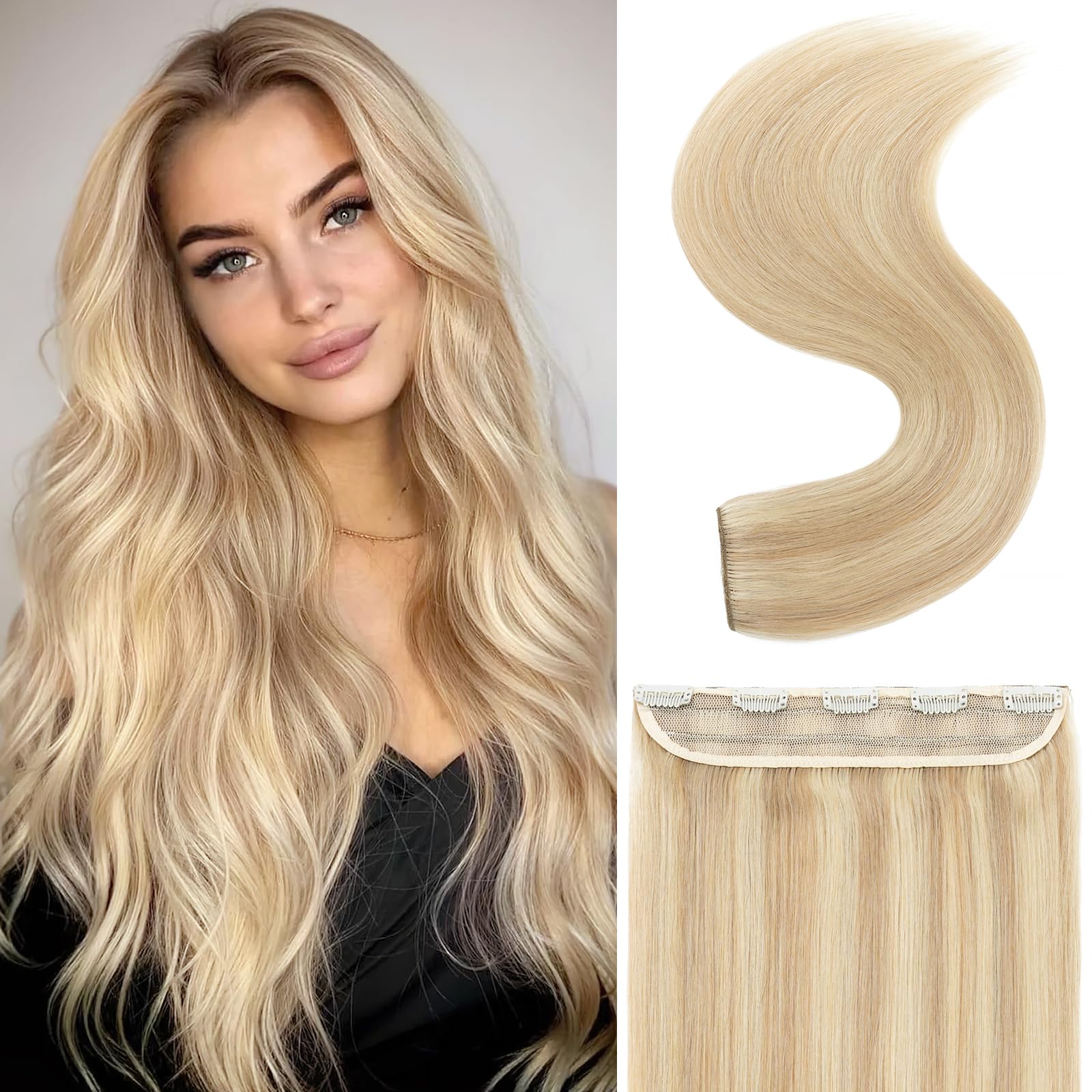S-noilite Clip in Human Hair Extensions 18