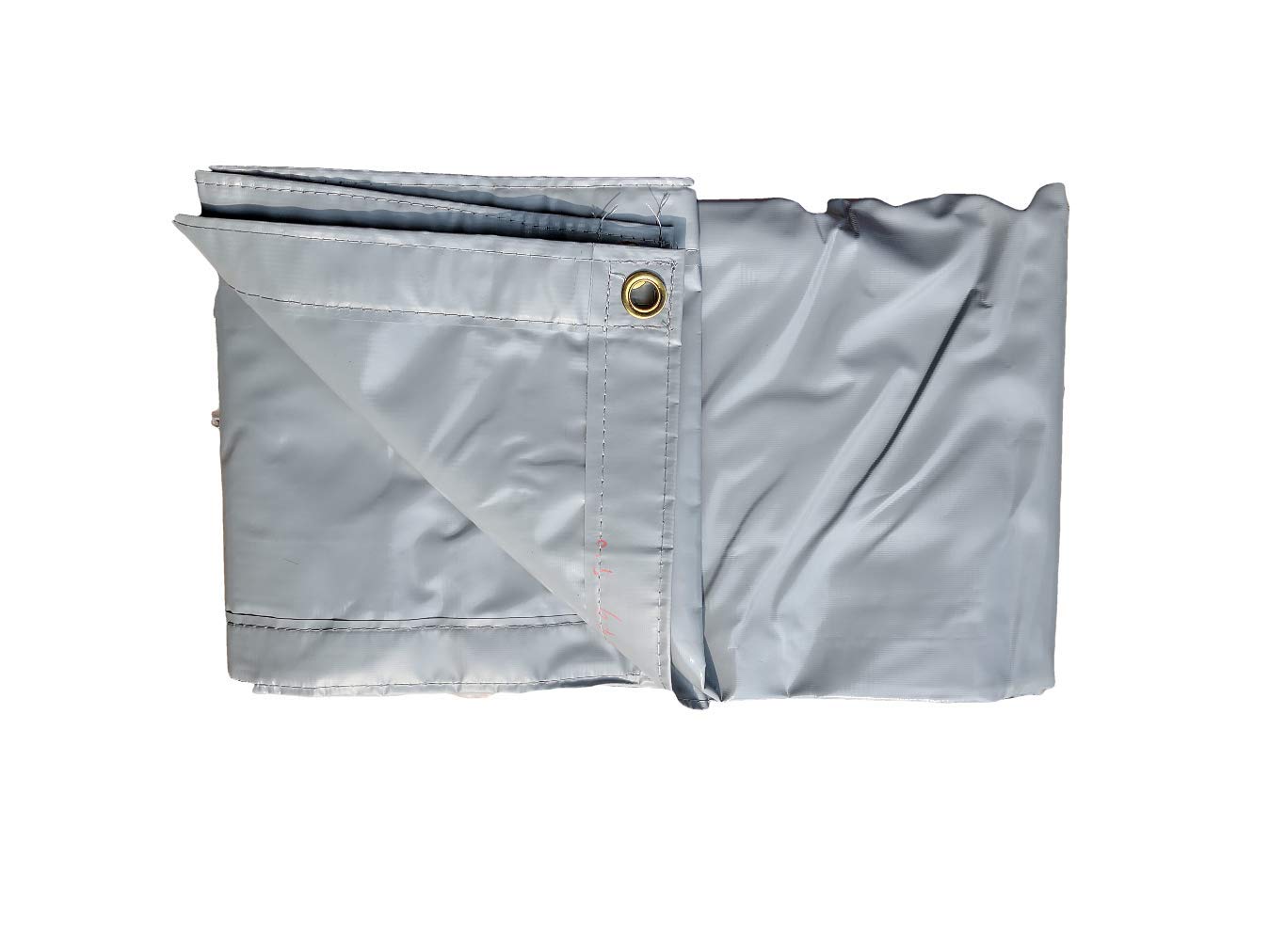 XTARPS Heavy Duty Waterproof Vinyl Trailer Tarp 8x24 ft with 10 Rubber Bungee Cords - Durable Truck Cover for Cargo Protection in Rain, Snow & Harsh Weather Conditions