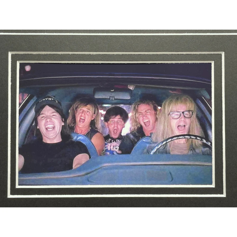 Dana Carvey Signed 8x10 Wayne's World Autographed License Plate Framed Collage with PSA COA - Perfect for Movie Memorabilia Collectors and Home Theater Decor