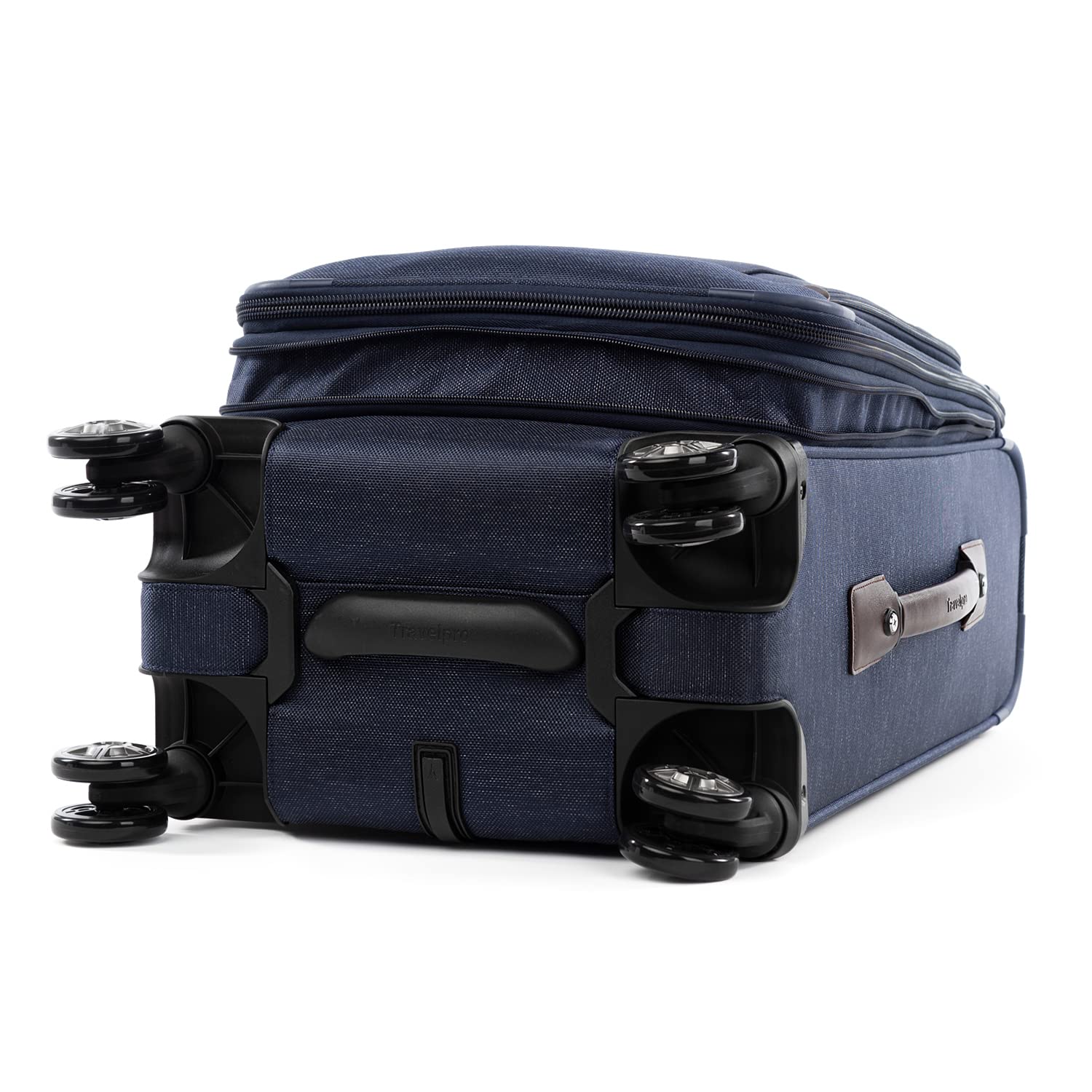Travelpro Platinum Elite Expandable 21-Inch Carry-On Luggage with 8 Spinner Wheels, USB Charging Port & Suiter - Navy Blue Softside Suitcase for Men & Women | Perfect for Business Trips & Weekend Getaways