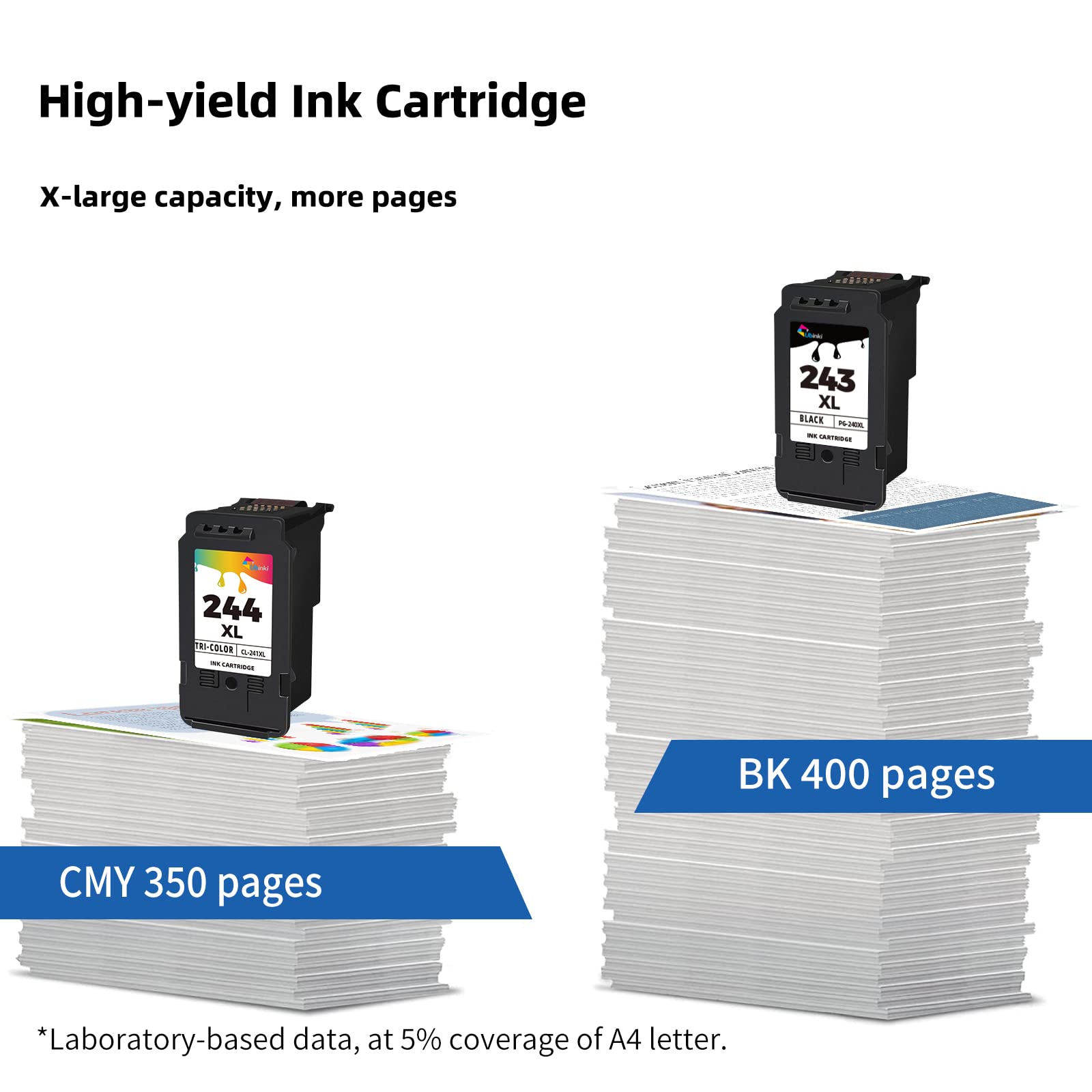 Canon 243XL Ink Cartridge 2-Pack - Compatible with MG2522, TR4520 Printers for Home & Office Use