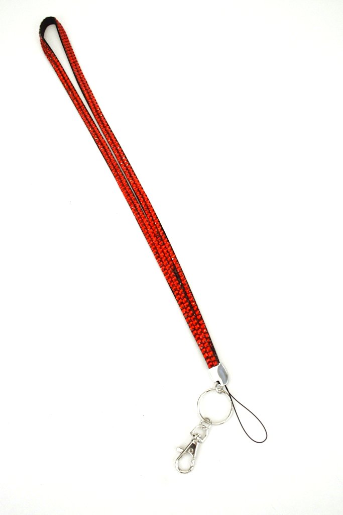 Colored Rhinestone Lanyard with ID Holder & Keychain - for Nurses, Doctors, Students
