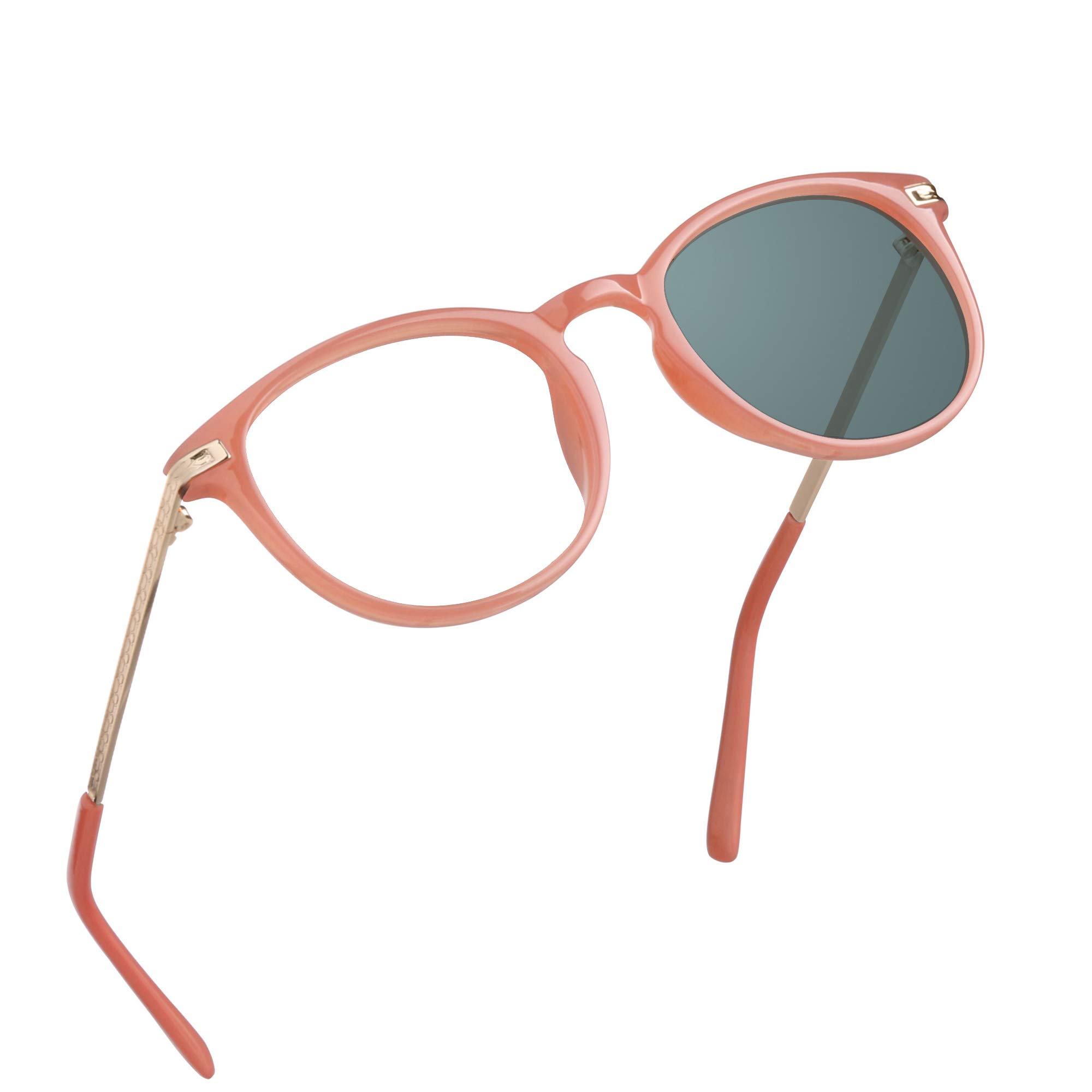 Blue Light Blocking Glasses for Women - Photochromic Gray Anti Eyestrain Computer Gaming & TV Glasses with Anti Glare - Perfect for Office Work, Screen Time & Outdoor Activities