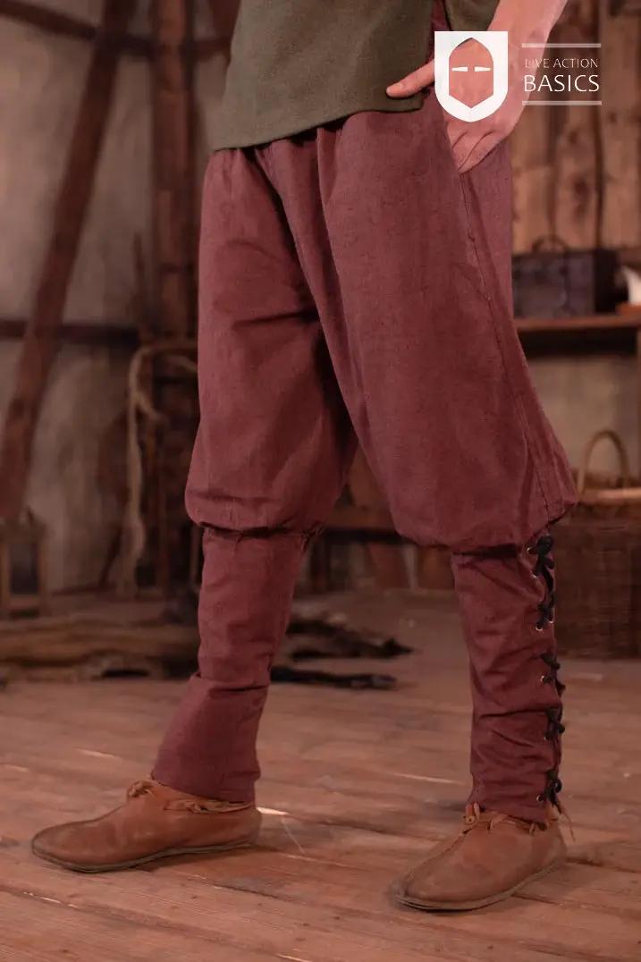 Viking Trousers for Men - Authentic Brown Norse Pants - Perfect for LARP, Cosplay & Historical Reenactment