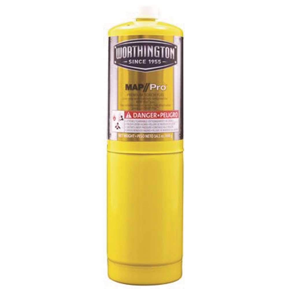 Worthington 332706 2487727 14.1 oz Map/Pro Gas Cylinder with Seam Cover Plates - 12 Pack for Welding, Camping & Outdoor Cooking