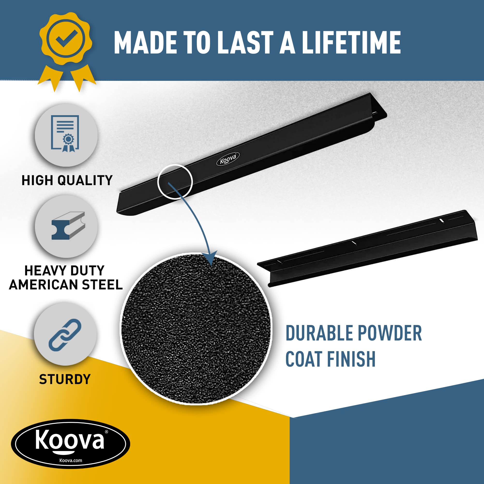 Koova Overhead Garage Storage Rack - Adjustable Ceiling Mount Organizer for 4 Black/Yellow Bins | Heavy Duty Shelving Solution for Garage, Basement & Attic Organization | Space Saving Home Storage System