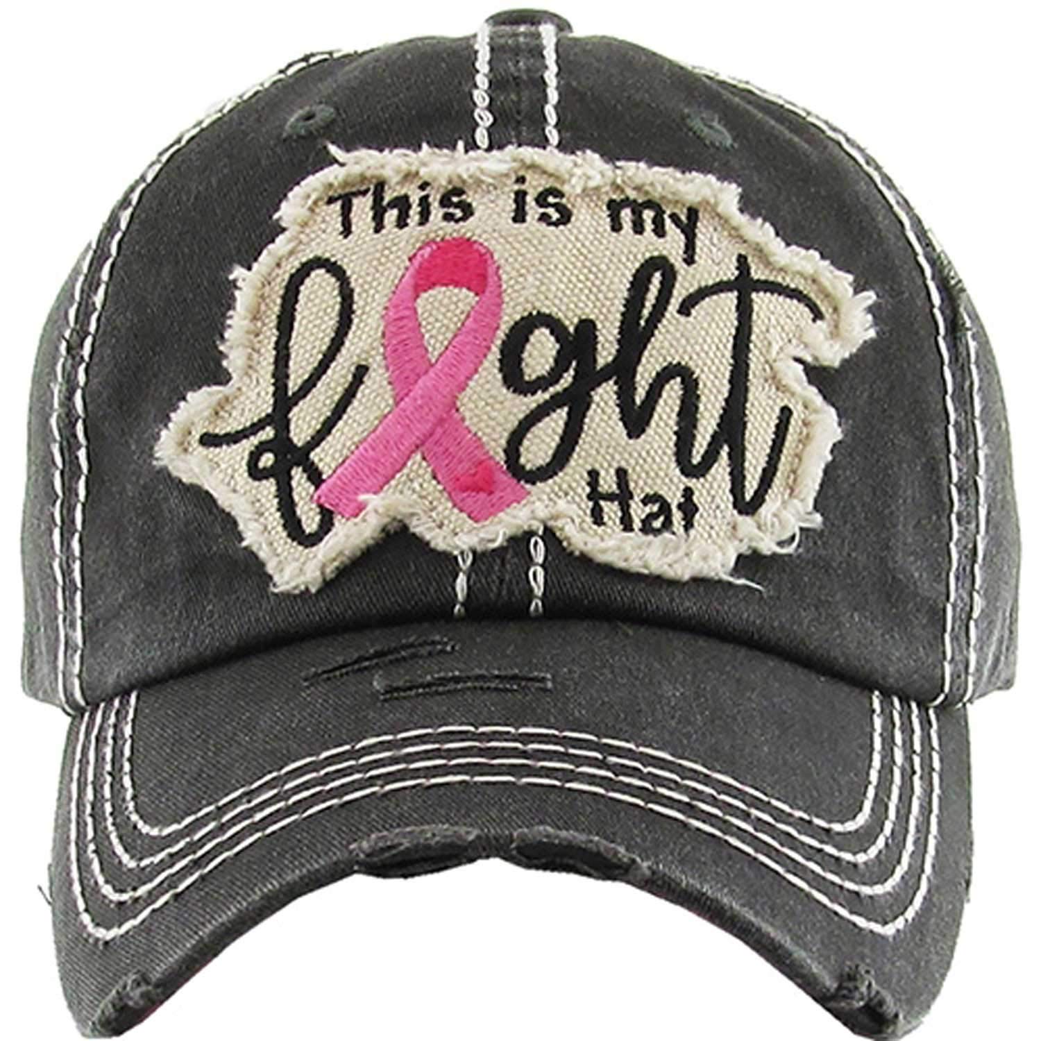 Pink Ribbon Women's Cancer Awareness Baseball Cap for Support