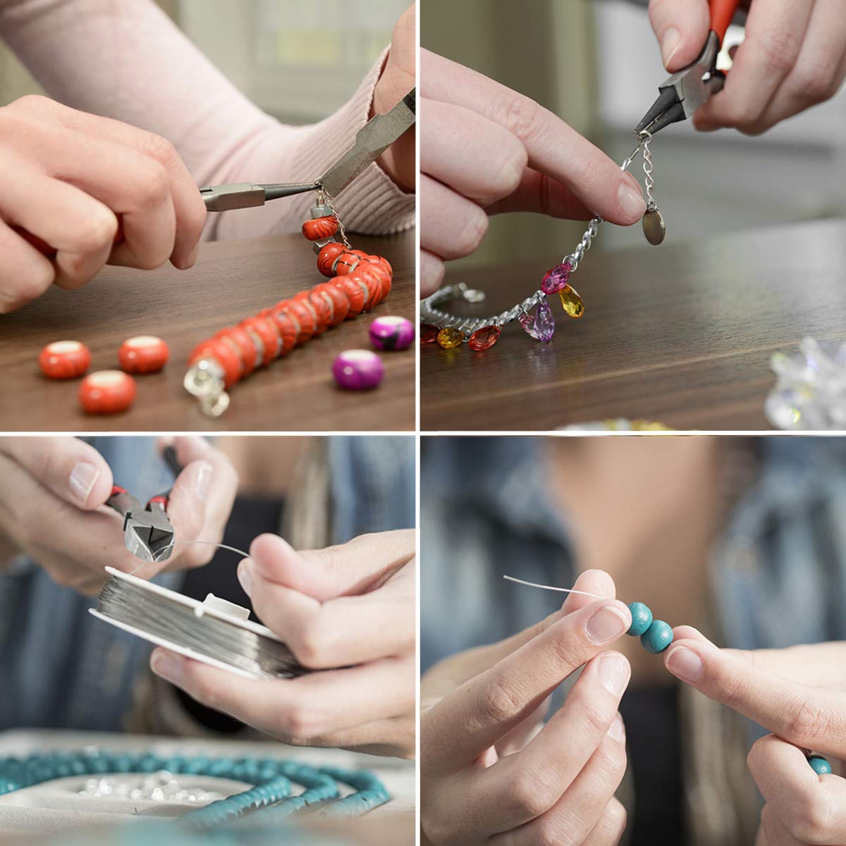 Mluchee Jewelry Wire Wrapping Kit - Complete Jewelry Making Supplies with Findings, Tools, Pliers for Repair, Wire Wrapping & Beading - Perfect for DIY Jewelry Crafting, Home Repair & Creative Gift Making