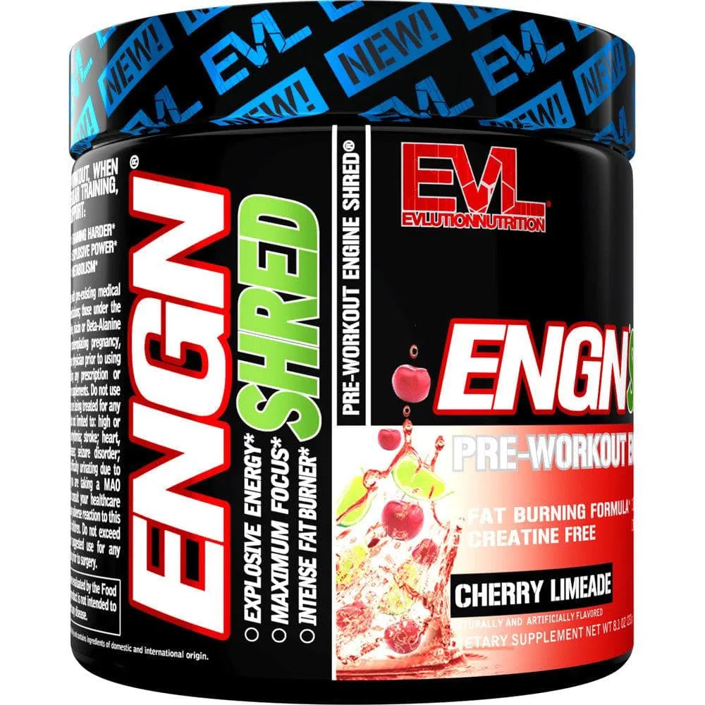 EVLution Nutrition ENGN Shred Pre-Workout Powder - 246g (30 Servings) | Fat Burner & Energy Booster for Gym & Fitness Training