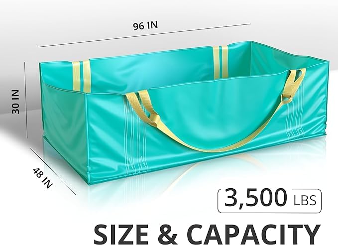 **Skywin Heavy Duty Dumpster Bags - 5 Pack Reusable Yard Waste Bags, Foldable Trash Container for Renovations & Yard Cleanup - Holds Up to 3,500 lbs - Perfect for Home Improvement, Landscaping & Construction Debris**