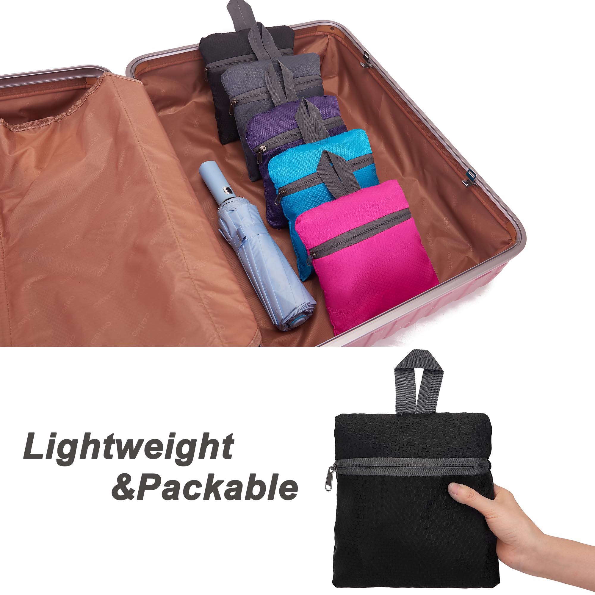 YZAOLL Ultra Lightweight Packable Backpack 20L - Foldable Water Resistant Daypack for Women & Men - Perfect for Travel, Hiking, Camping & Daily Commute