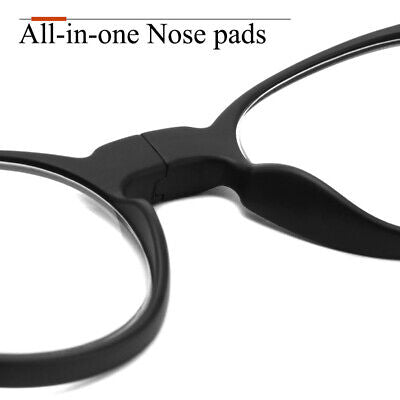 Blue Light Blocking Reading Glasses with Stylish Blue Ray Filter - Foldable & Hanging Design for Computer, Office, and Book Reading Use