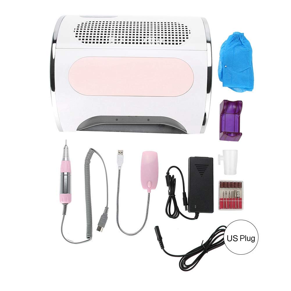 4 in 1 Professional Electric Nail Drill Kit - 54W Nail Polisher, UV LED Dryer & Dust Collector for Manicure & Pedicure | Salon & Home Use | Perfect for Nail Art, Acrylics & Gel Polish Application